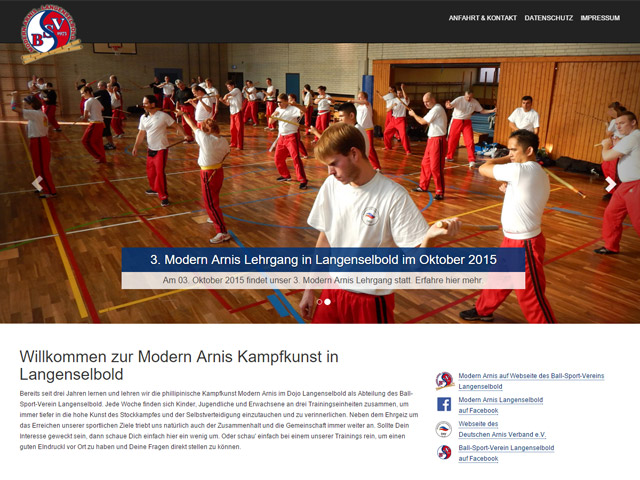 Neue Webseite des Modern Arnis Langenselbold geht online